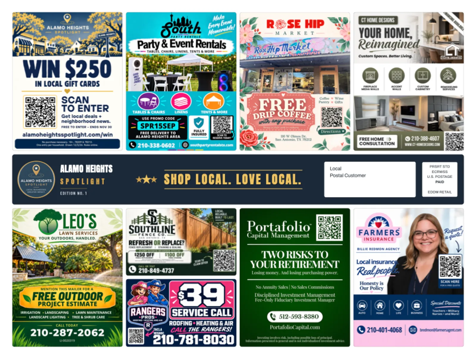 Front of sample Alamo Heights artwork — preview for Cibolo Spotlight
